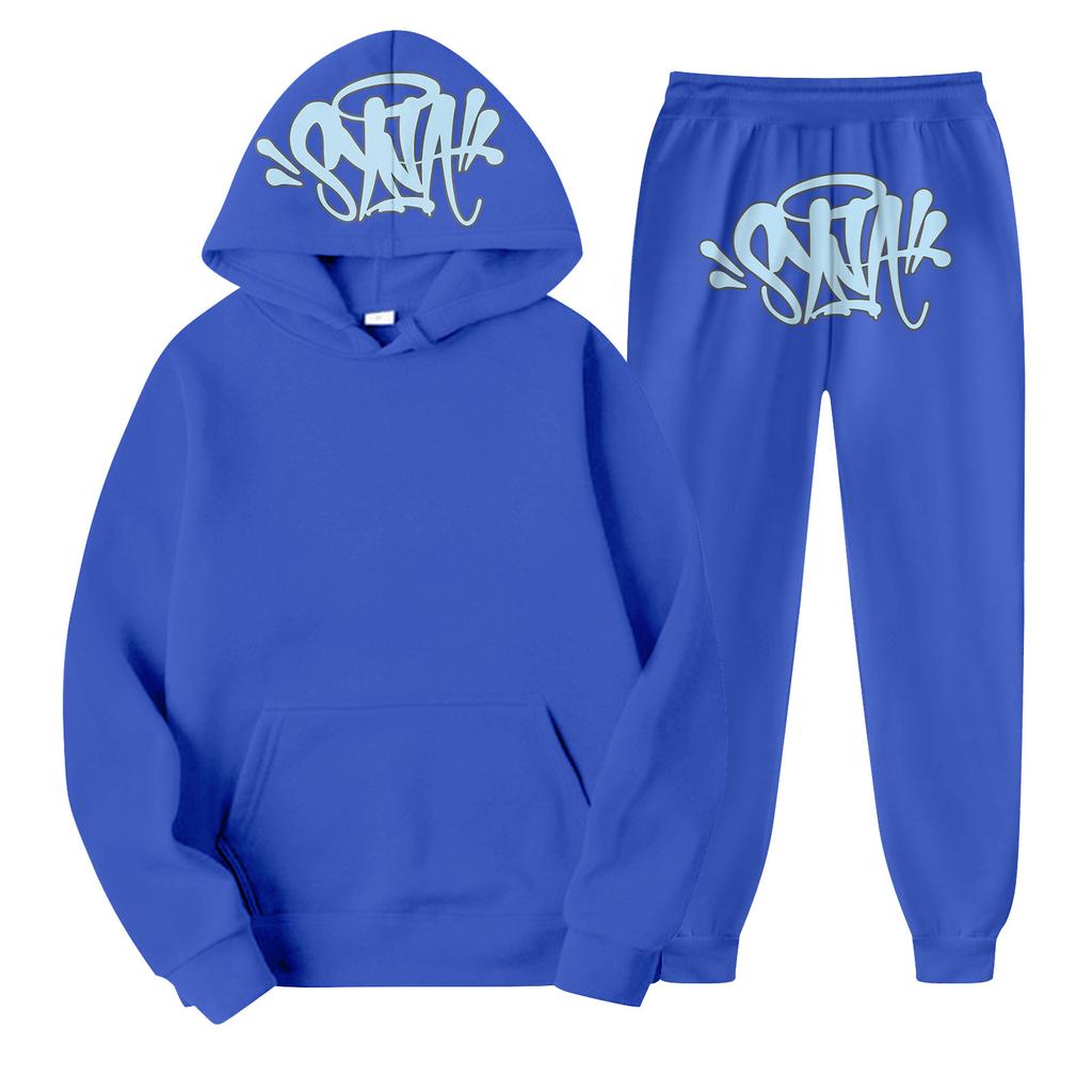 Женский комплект спортивной толстовки с длинными рукавами и капюшоном с буквенным принтом