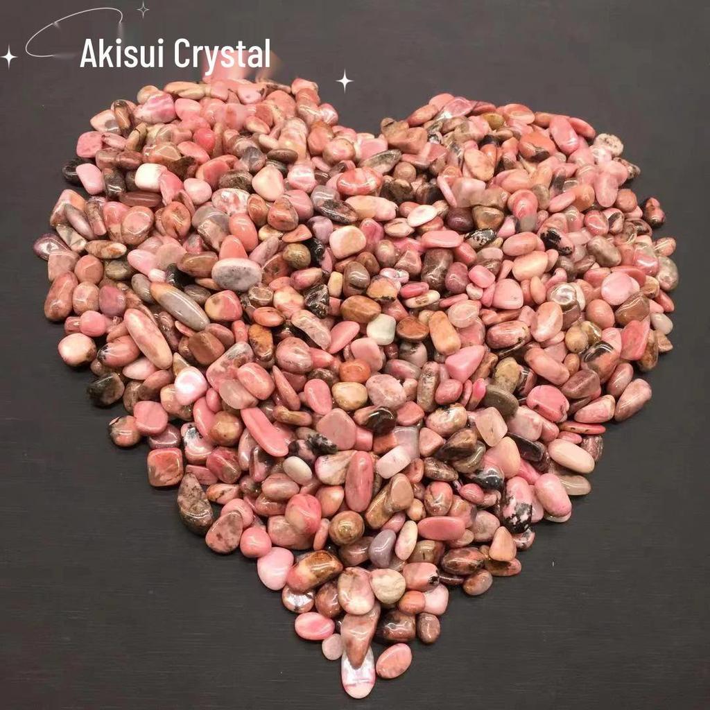 Rhodonite Crystal Chips for Purification and Decoration In Fish Tanks and Flower Pots, Ideal for Offering To Buddha.