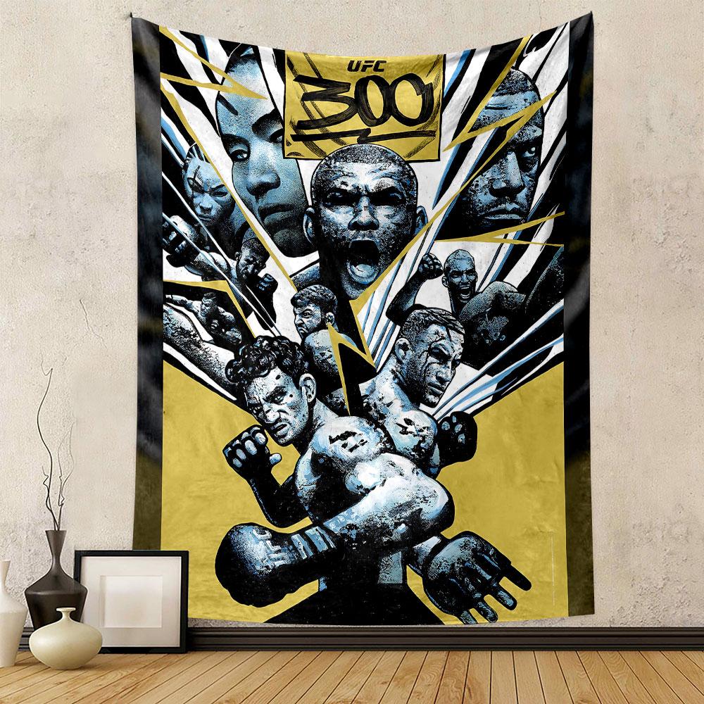 300 Movie Poster Tapestry Wall Hanging, Spartan Warrior Battle Epic Art, Cinematic Wall Decor for Bedroom Living Room Man Cave
