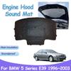 Engine Hood Pad for BMW 5 Series E39 520i 525i M5 1996~2003 Car Heat Sound Insulation Cotton Soundproof Mat Interior Accessories