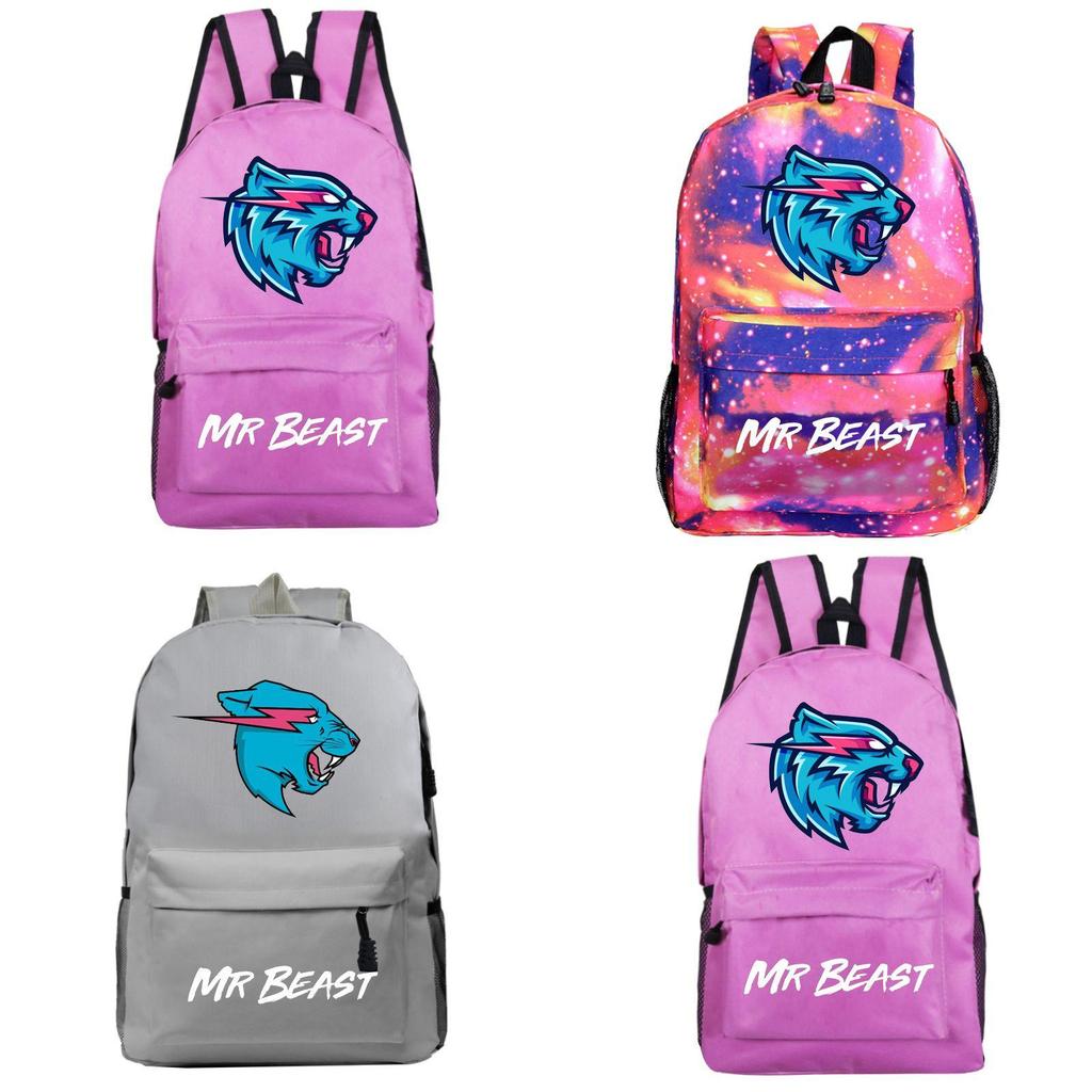 Рюкзак Mr Beast Lightning Cat большой вместимости, школьная сумка из дышащего материала