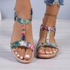 New Summer Wedge Heels Women's Decors Elasticated Mouth Light Breathable Beach Size Shoes