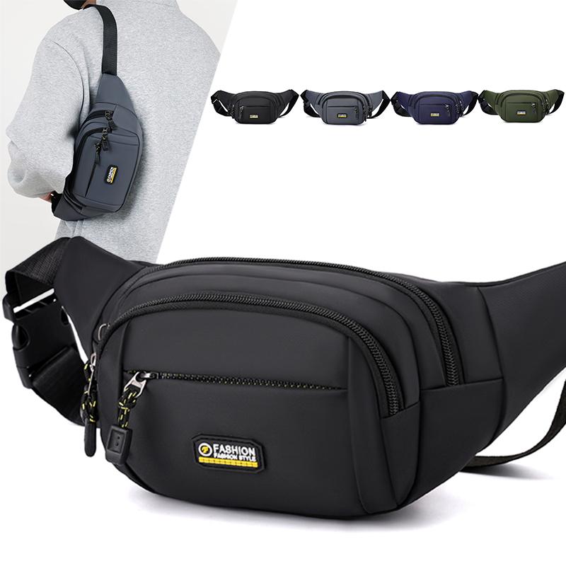 Сумка на пояс мужская многофункциональная нагрудная сумка для спорта на открытом воздухе многослойная водонепроницаемая сумка для мобильного телефона большой емкости через плечо