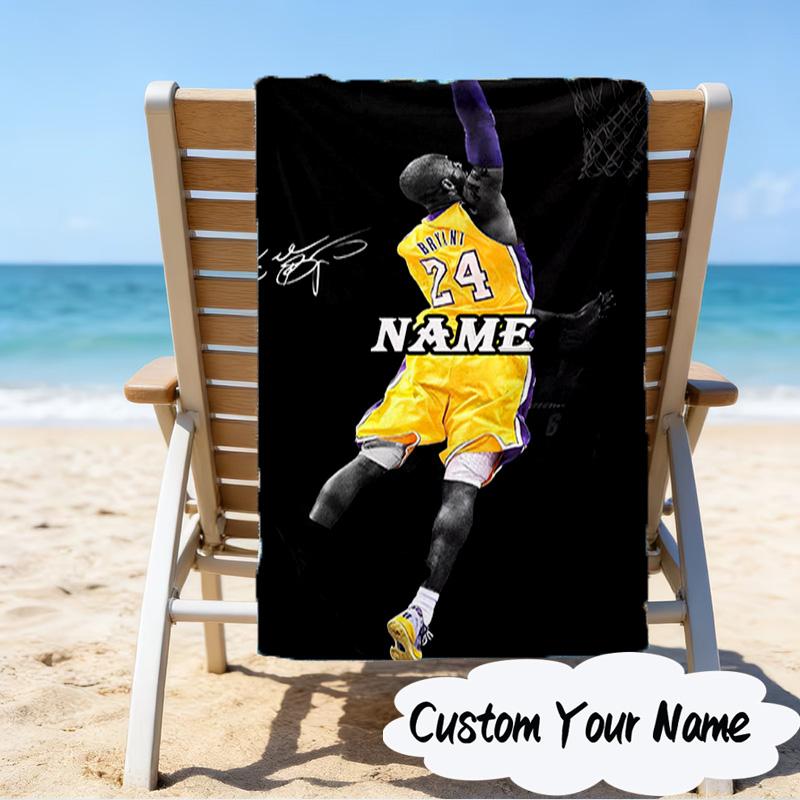 Custom Name Legacy Lakers' Gold Microfiber Beach Towel Super Soft & Absorbent for Bath, Beach, Travel Bath Time Accessory, Fan gifts