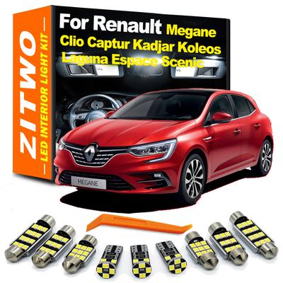 ZITWO Комплект светодиодных ламп салона Canbus для Renault Clio Megane Captur Kadjar Laguna Scenic Espace Koleos Twingo II III IV MK 2 3 4