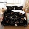 Sun and Moon Duvet Cover Microfiber Galaxy Black Bedding Set Constellation Astrology Comforter Cover King For Boys Girls Teens