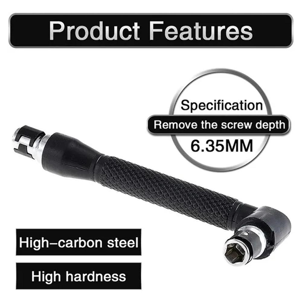 Mini Double-ended L-socket Wrench 90 Degree Double-end Handle 6.35mm Screwdriver Driver Bit Household Repair Hand Tool Set