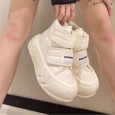 Зимние хлопковые туфли-хлебушки женские зимние новые модные на липучках универсальные на толстой подошве водонепроницаемые нескользящие бархатные сапоги для снега