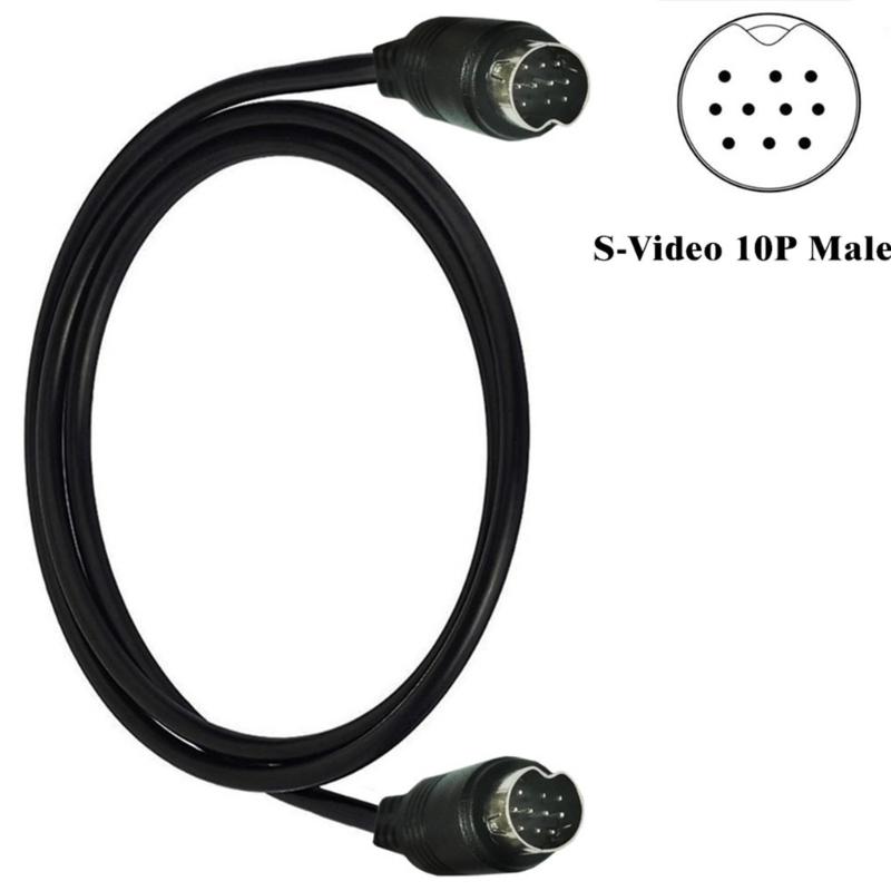 3/1.5/1/0.5м S-video Кабель Папа-Папа 10-контактный Mini DIN Компьютерный Разъем ТВ Кабель Для Проектора Видеомагнитофона DVD Никелированный