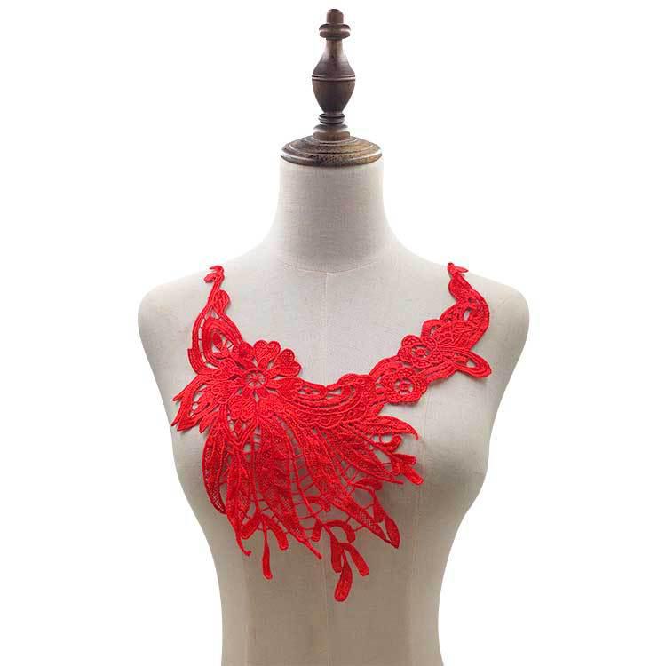 Водорастворимый кружевной воротник 3D с вышивкой из полиэстерового шелка