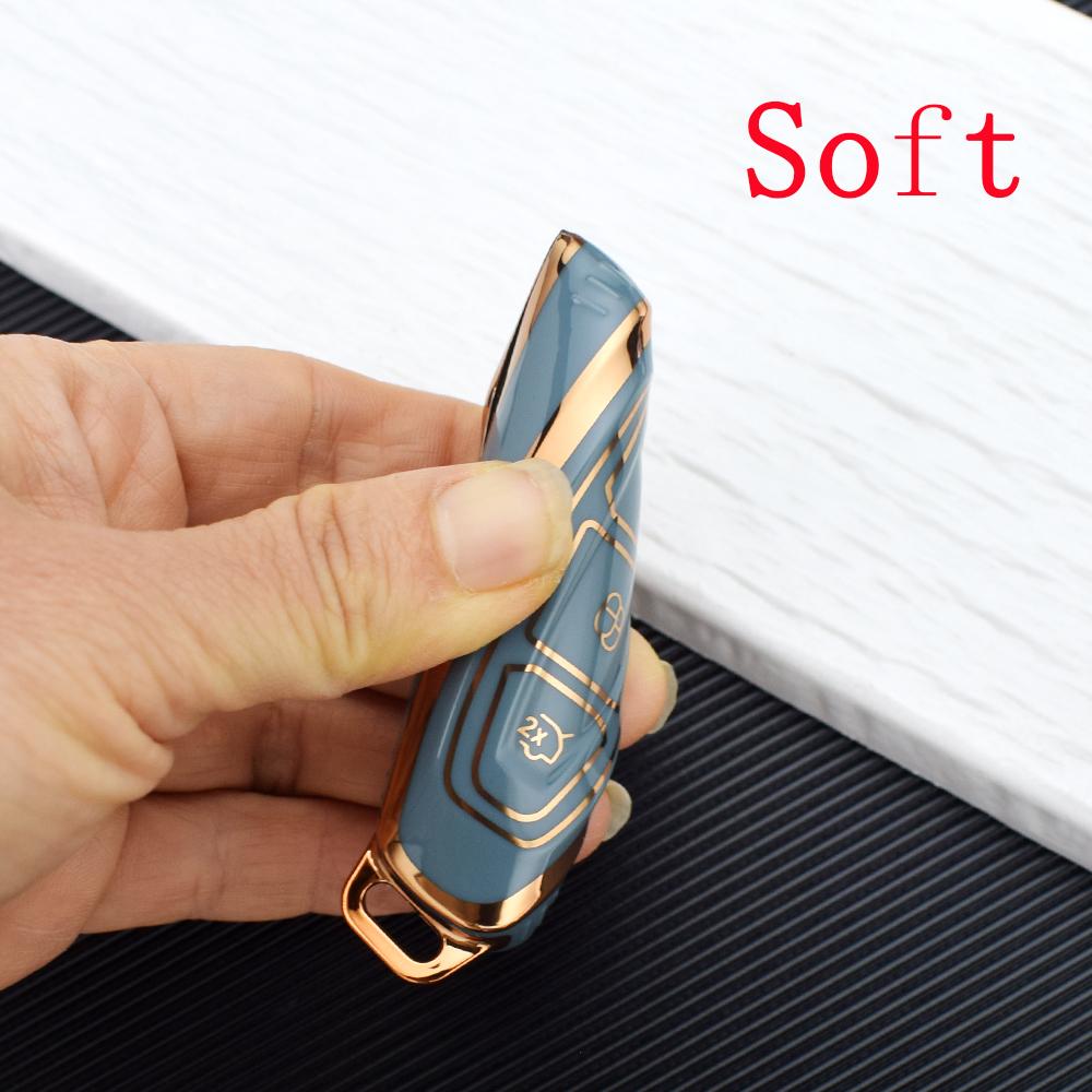 ТПУ Чехол для автомобильного пульта, умного ключа, крышка, оболочка для Ford Fiesta Focus 3 4 Mondeo Ecosport Kuga Focus ST, протектор, брелок, аксессуары