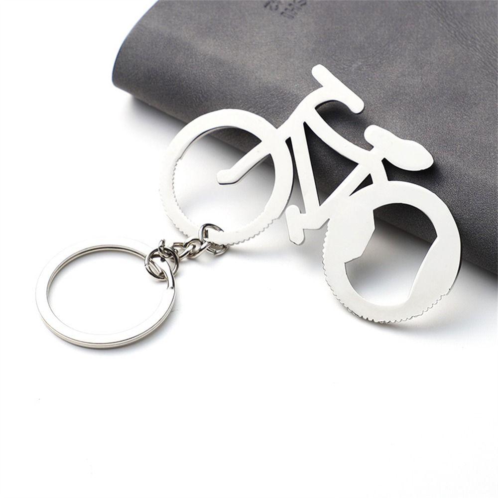 Metal Bicycle Keychain Multifunctional Fashion Bottle Opener Keyring Bike Shaped Creative Bike Key Rings Thanksgiving