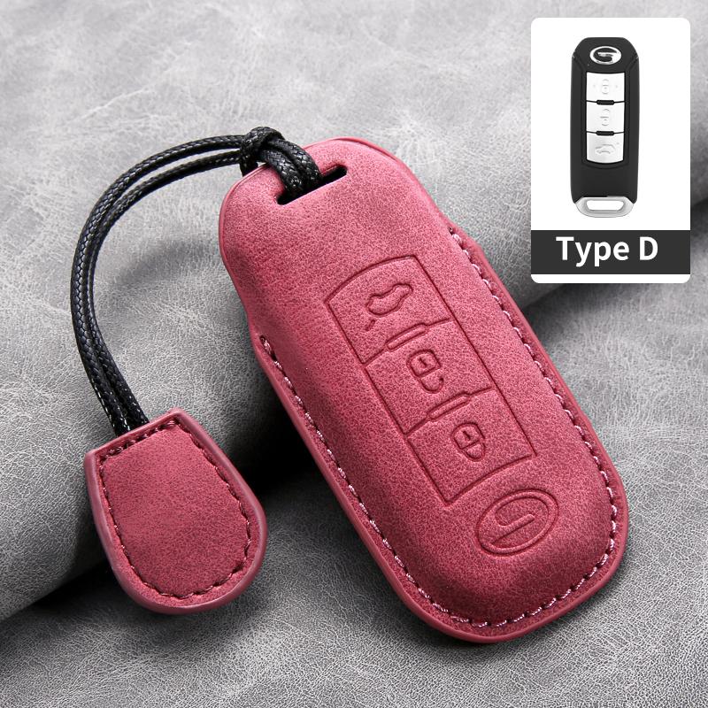 Leather Car Key Case for Gac New Energy Trumpchi Aion S V Y LX Leather Car Key Cover for Aion S V Y LX GM8 GA6 SGS7 GS5 J14 J16