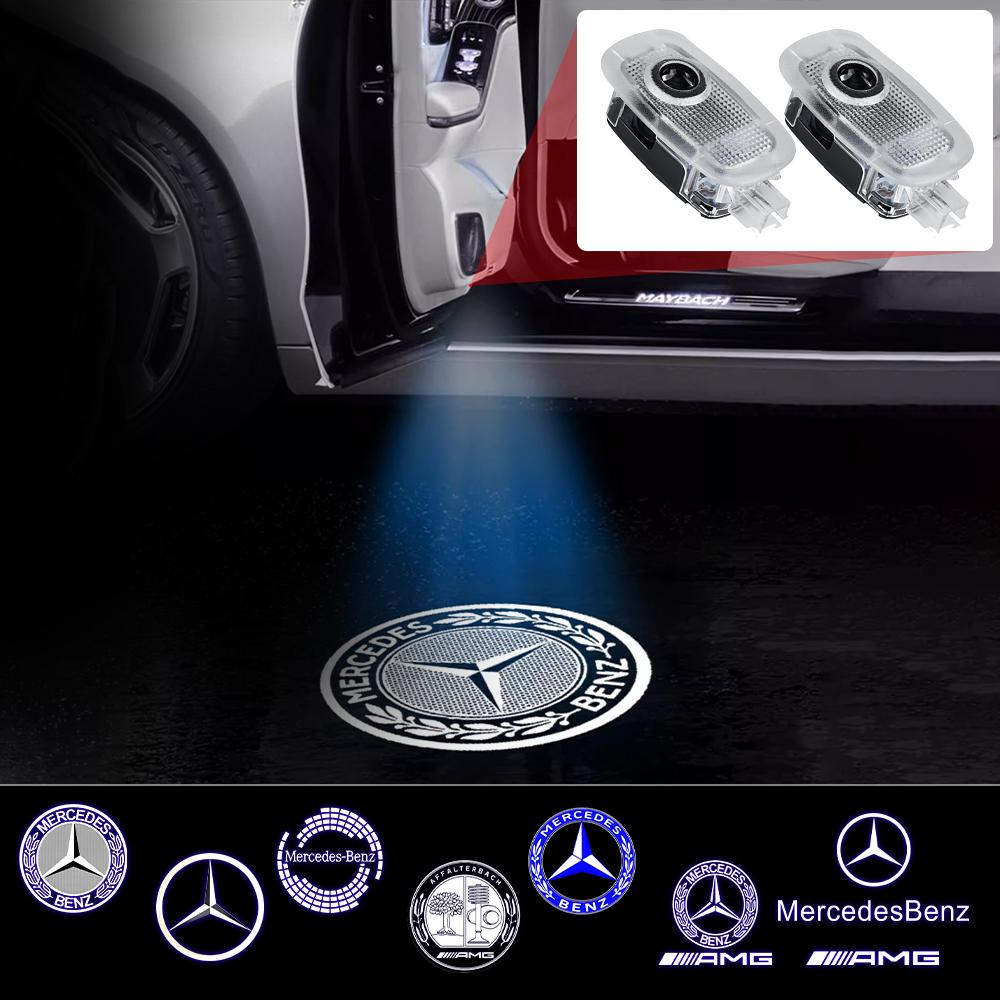 2pcs HD Led Welcome Light Car Door Projector Lamps For Mercedes Benz AMG S-Class W221 2005-2010 2011 2012 2013 Car Accessories BG1