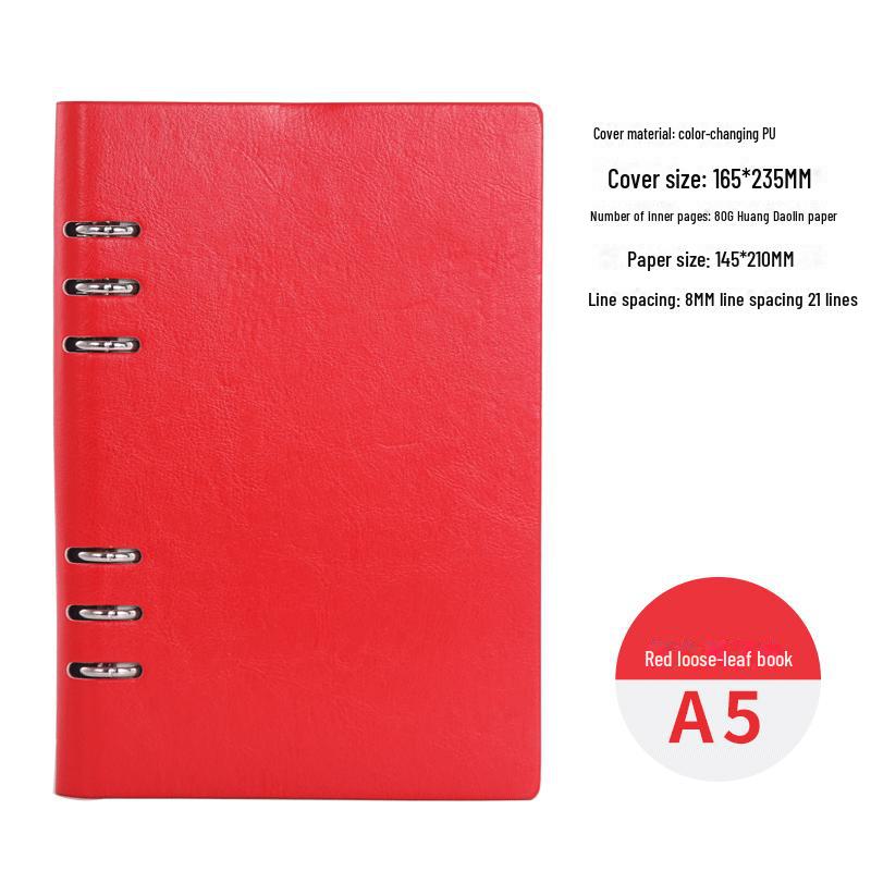 Spot A4 Thick Business Hollow Loose-Leaf Notebook – Customizable Logo, Student Diary, Simple Notepad