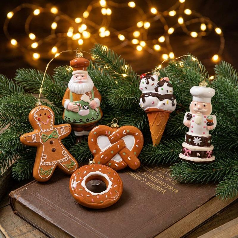New Christmas Plastic Gingerbread Man Pendant Christmas Tree Pendant Decoration Supplies Atmosphere Decoration Ornament