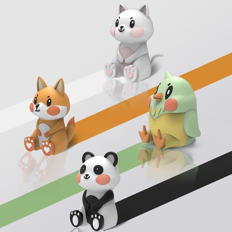 Мини-милый мультяшный динамик Bluetooth с животными - панда, лиса, птица, кошка