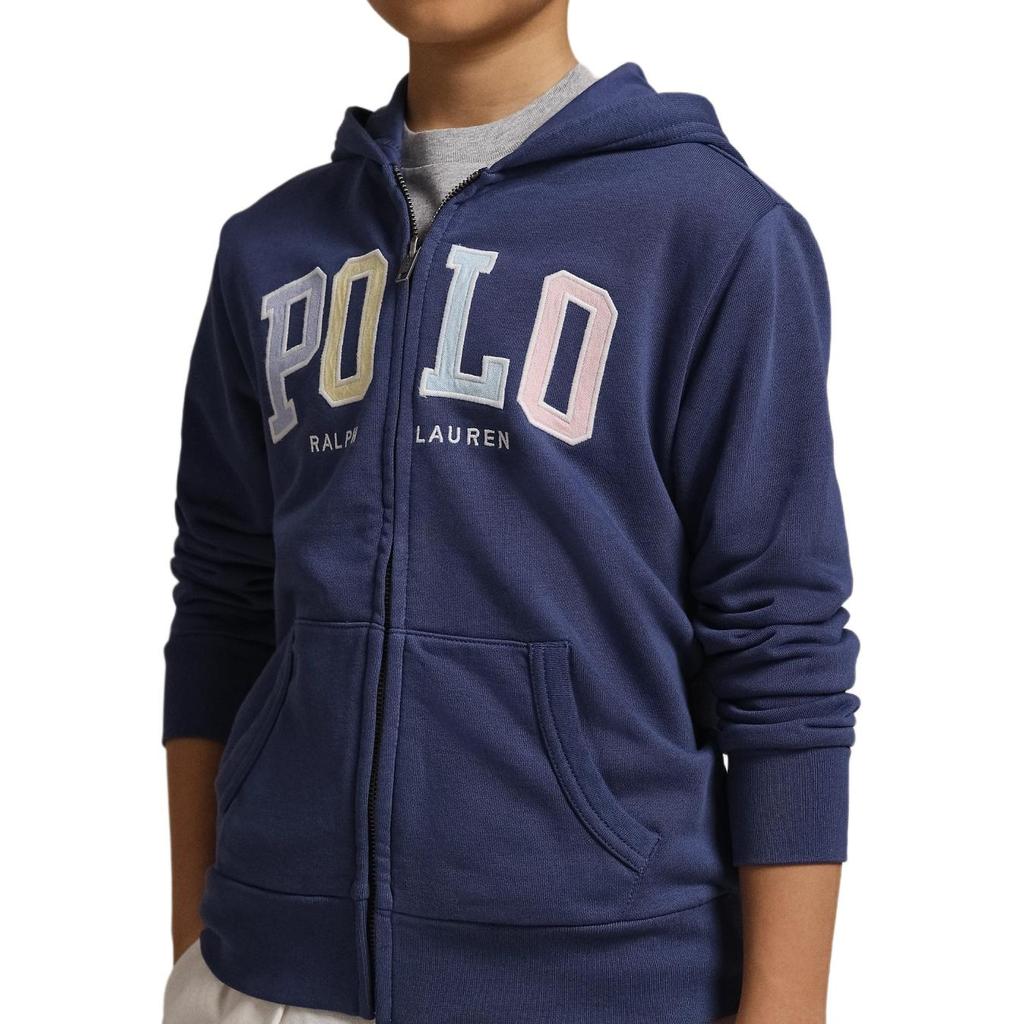 Polo Ralph Lauren Худи с логотипом Флис на молнии с капюшоном Детские худи Синий CWPOKNIY8021386-410