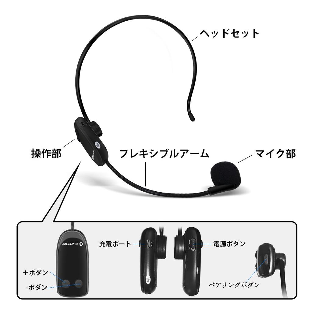 ZOWEETEK Wireless Speaker, Portable Hands-Free Speaker with High Volume, Wired and Wireless Microphones, Supports Simultaneous Use by Two People,