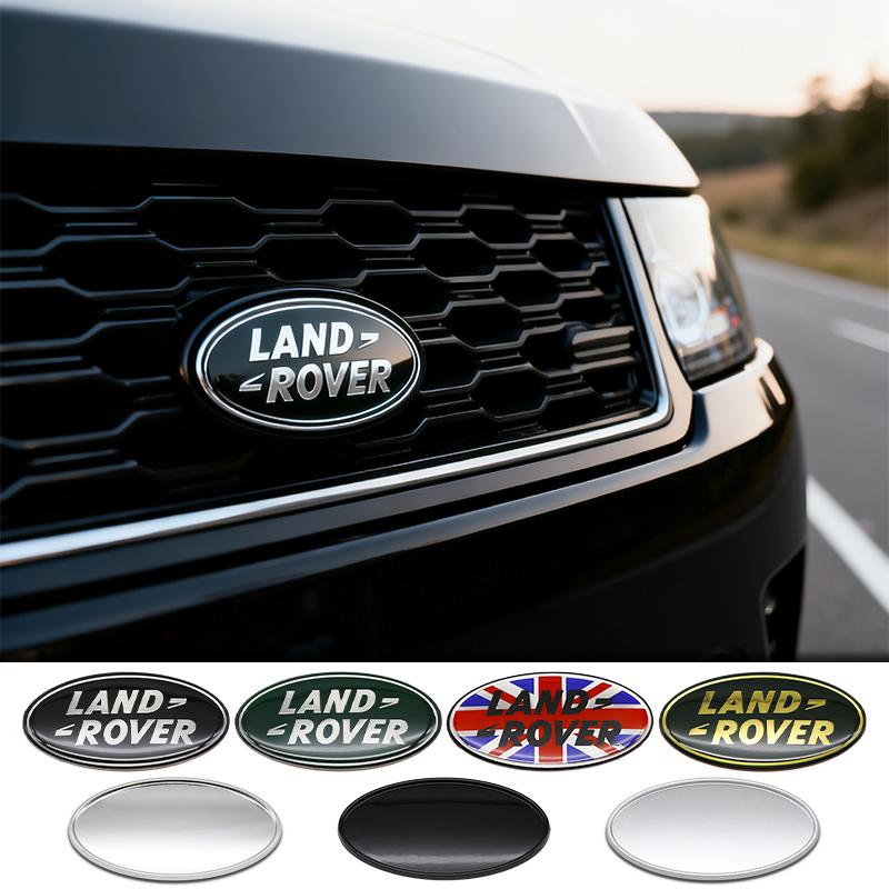 7.1cm 3D ABS Car Front Grille Trunk Badge Emblem Sticker Replacement For Land Rover Range Rover Discovery 2 3 4 Velar Styling NG7