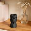 Abstract Shape 3D Couple Flower Vase Black Flower Holder Lovers Ornament Sculpture  Bedroom