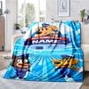 Custom Name Sheriff Labrador Theme Printed Blanket - Perfect for Couch, Bed, Travel & Outdoor Use | Machine Washable, Cozy & Durable.