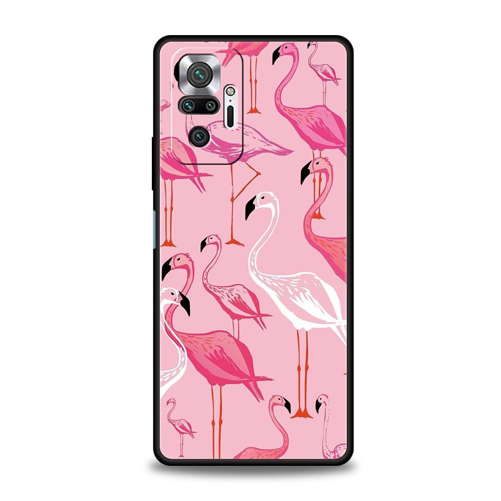 For Redmi 10C Cases Funda Pink Red Flamingo Phone Case For Xiaomi Redmi Note 12 11 9S 9 8 10 Pro Plus 7 9T 8T 9C 9A 8A Cover