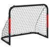 But de football - VIDAXL - 90x48x71 cm - Acier enduit de poudre - Filet en polyester - Rouge et noir