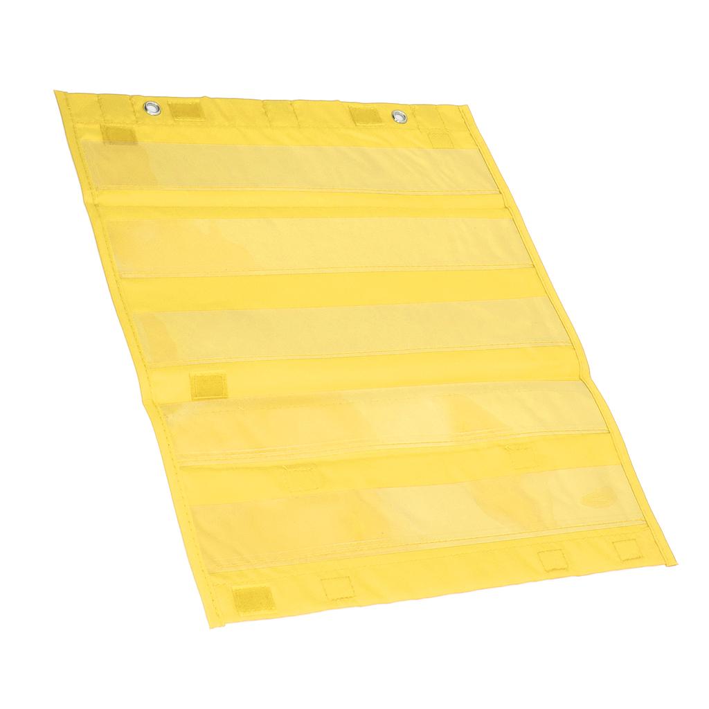 Magnetic Pocket Chart for Students 5 Rows Transparent Pockets Schedule Pocket Chart for Home School