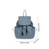 Korean Solid Color Drawstring Backpacks Korean Light Weight Ruched Shoulder Bags Casual Canvas Plaid Nylon Backpacks Outdoor