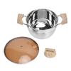 Thick 304 Stainless Steel Stock Pot with Glass Lid Multi Purpose Soup Pot Cooking Pot Cookware 2 Handles Gas Induction