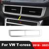 Декоративная накладка на центральный воздуховод кондиционера AC для Volkswagen VW T-cross Tcross 2018- Матовые аксессуары для интерьера