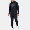 Under Armour Baseline Fleece Hooded Basketball Logo Sweatshirt Men Sweatshirt Black 1343007-002