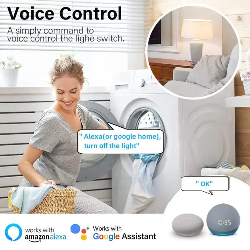 Tuya WiFi Smart Switch 1/2/3/4 Gang 2-way Control Light Breaker Mini DIY Switches Module Relay Smart Life For Alexa Google Home