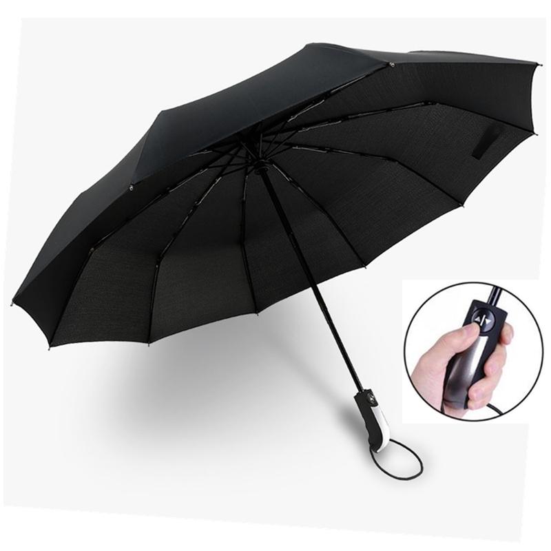 Wind Resistant Fully-Automatic Umbrella Rain Women For Men 3Folding