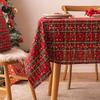 Christmas Snowflake Check Tablecloth Rectangular Festive Decor Dining Coffee Table