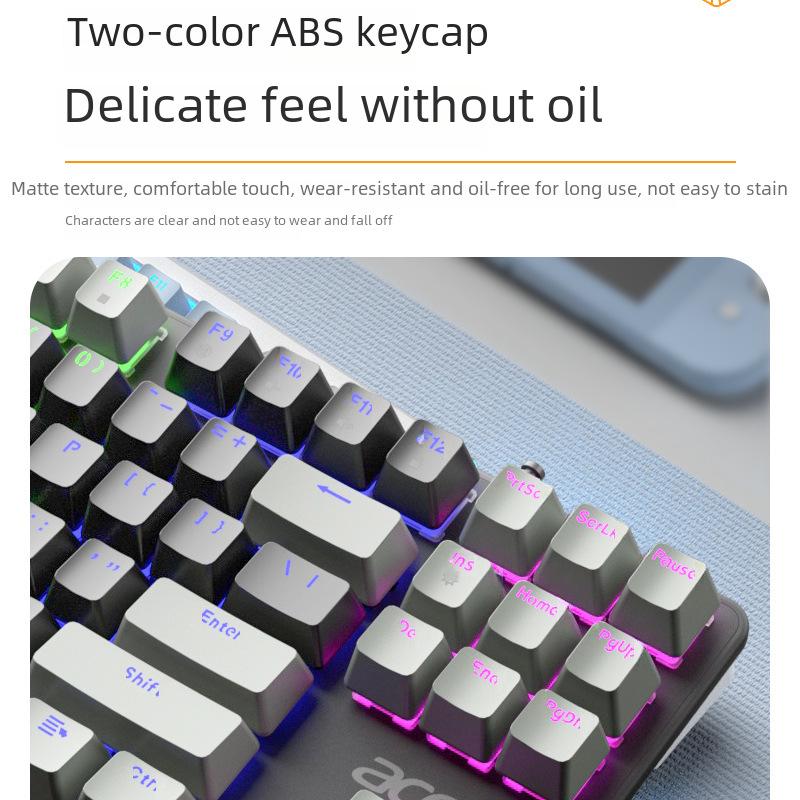 Проводная механическая игровая клавиатура Acer с красными/синими переключателями для настольного компьютера и ноутбука