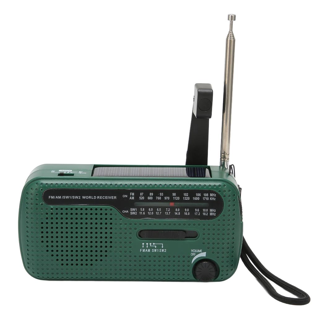 Радиоприемник с ручным генератором и солнечной панелью AM FM SW1 SW2, светодиодный фонарик для кемпинга, многодиапазонный аварийный радиоприемник для кемпинга, для использования на открытом воздухе