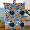 Cozy Cat Pattern Fleece Blanket - Soft Breathable Polyester, High-Definition Digital Print with Playful Sleeping Cats in