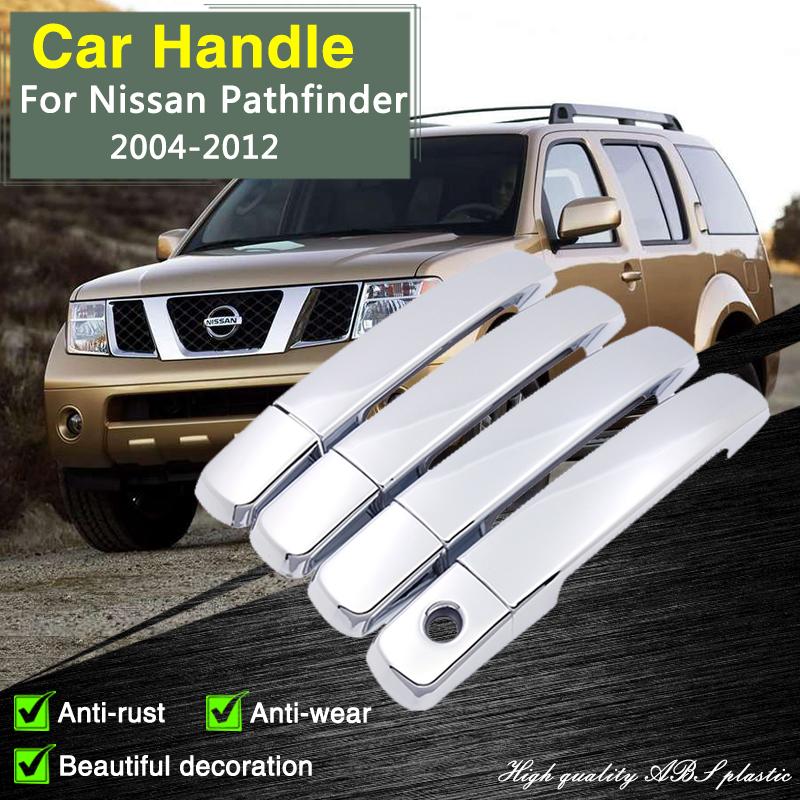 Для Nissan Pathfinder R51 2004 2005 2006 2007 2008 2009 2010 2011 2012 Хромированная накладка на ручку двери Аксессуары для стайлинга автомобиля Наклейки