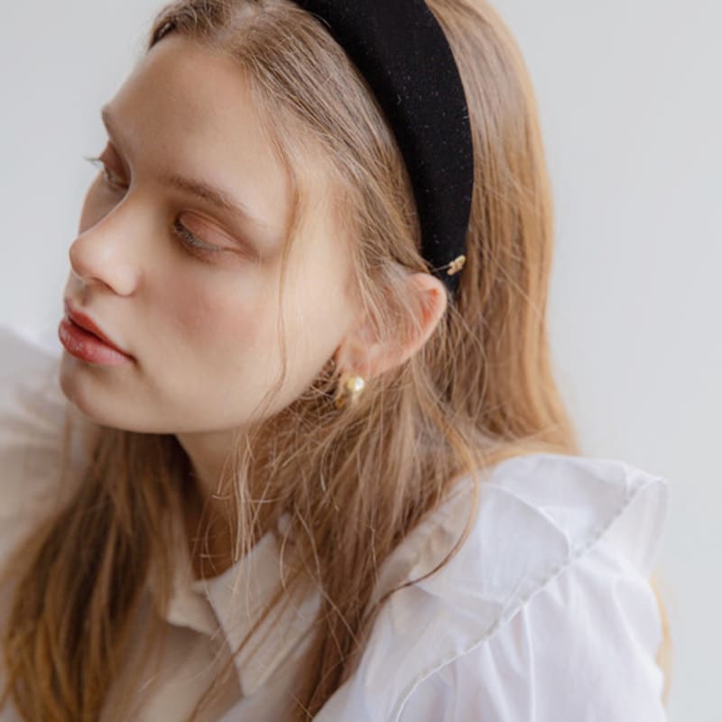 Широкая бархатная повязка для волос Jean Paul Clarisse JP-21-022HB