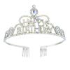 Fashion Crown with Letters Happy Birthday Crown Headband Crystal Headdress Hair Accessories Party Supplies