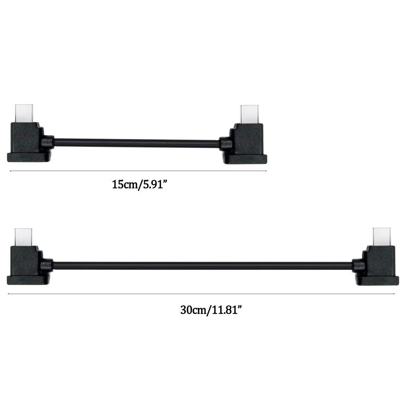 15cm/30cm 90 Degree Type-C to Type C/Android Phone OTG Data Cable Right Angle Connector Cord Wire for Mavic Air 2/Mini 2