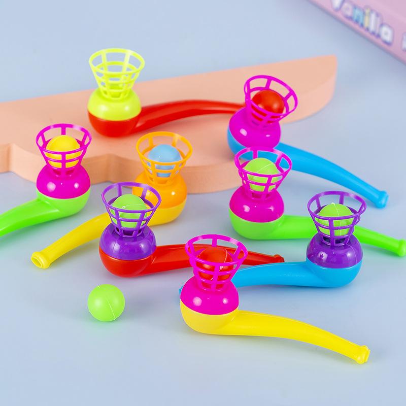 3pcs Plastic Pipe Blowing Ball Kids Toys Outdoor Games Balan Training Educational Toys Learning Toys for Children Funny Gifts
