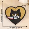 Вышитый значок с изображением мультяшного кота: Декоративная тканевая нашивка и наклейка