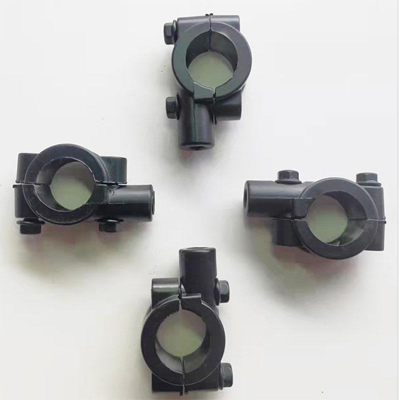 Держатель для крепления зеркала заднего вида на руль мотоцикла, адаптер, зажимное основание 8 мм 10 мм 7/8 дюйма, черный алюминиевый универсальный инструмент для мотоцикла