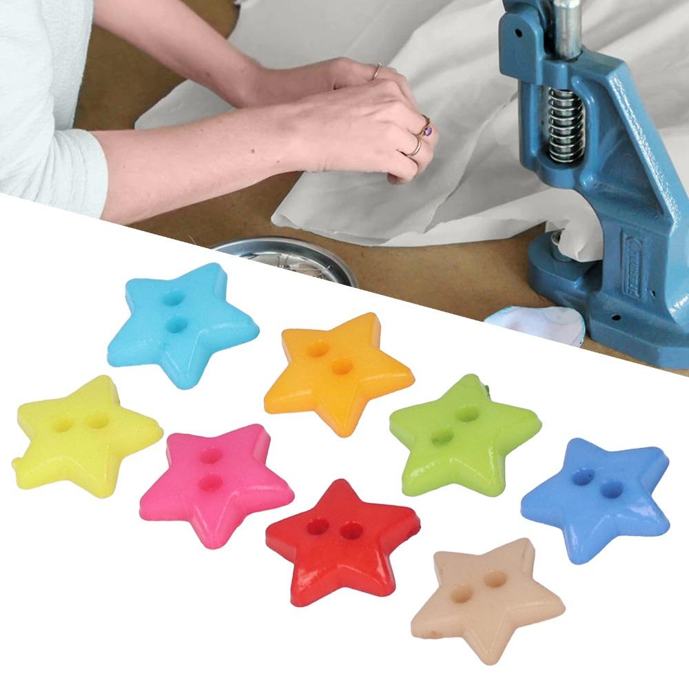 200pcs Assorted Colors Star Buttons Small Size Sewing Buttons Decorative Buttons Sewing Decoration