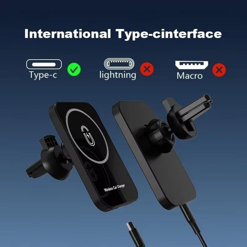 Магнитные беспроводные автомобильные зарядные устройства 30 Вт для Magsafe iPhone 16 15 14 13 12 Pro Max Автомобильное зарядное устройство Крепление-клипса на воздуховод Быстрая зарядная станция