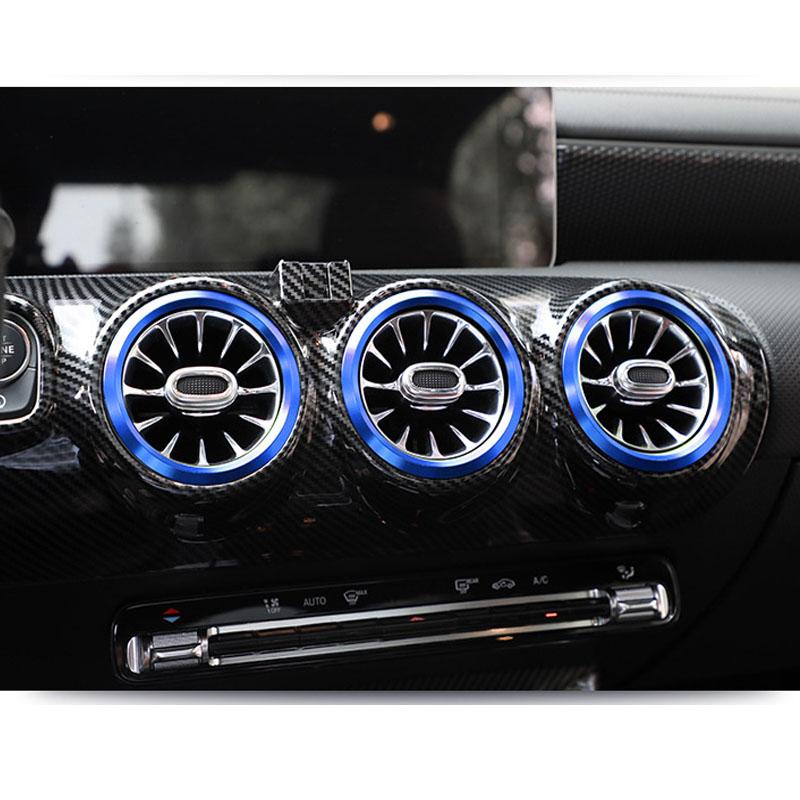 Накладка на кольцо воздухозаборника кондиционера автомобиля для Mercedes Benz A W177 B W247 GLB X247 CLA C118 GLA H247