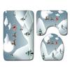 Christmas Bathroom Floor Mat Toilet Three-Piece Set